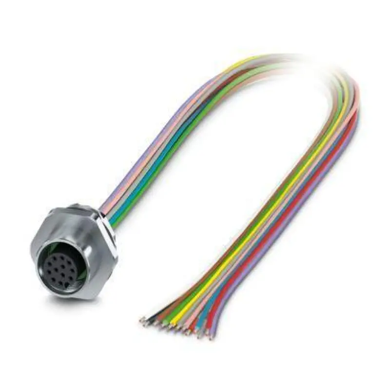 SACC-E-M12FS-8P-M16XL/0,5 - Device connector front mounting