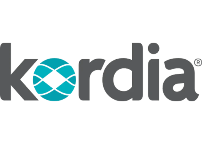 Kordia logo Teal grey
