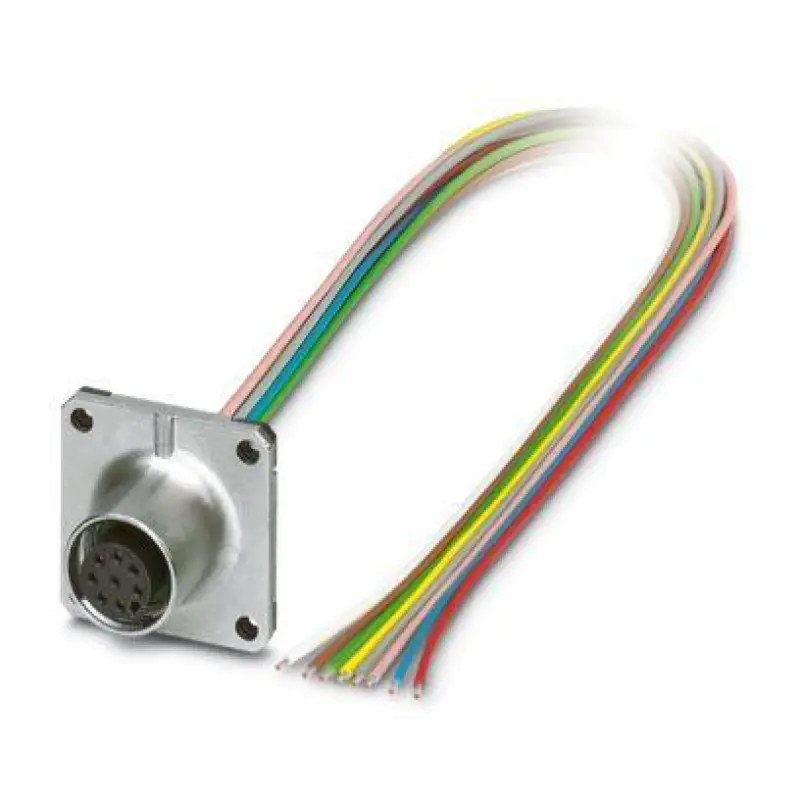 SACC-SQ-M12FS-8CON-20/0,5 - Device connector front mounting