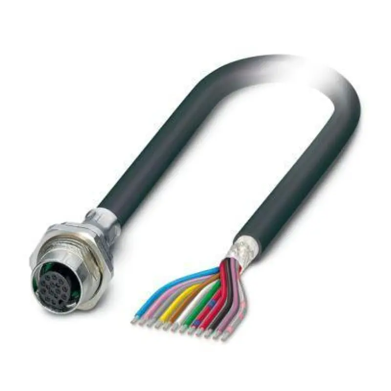 SACCBP-FS-12CON-M16/1,0-PVCSCO - Device connector rear mounting