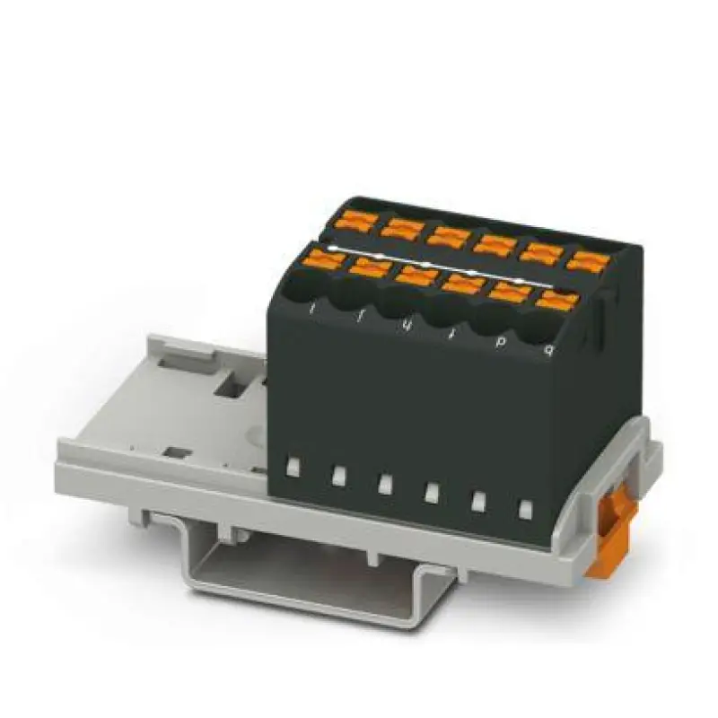 PTFIX 12X2,5-NS35 BK - Distribution block