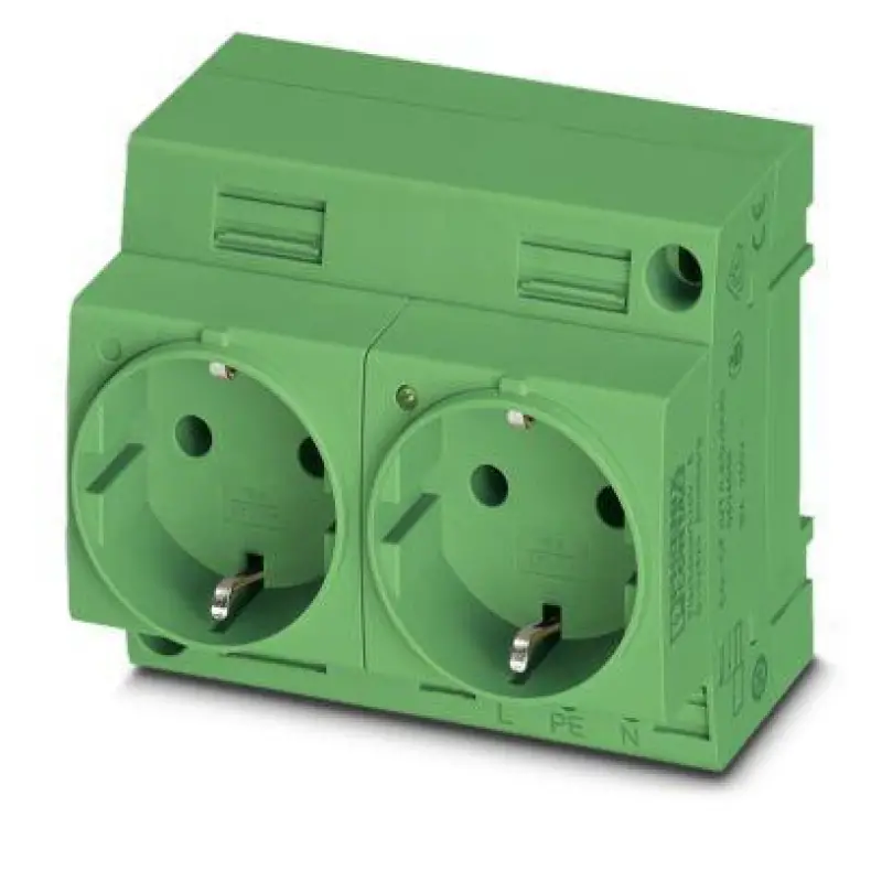 EO-CF/UT/LED/DUO/GN - Double socket