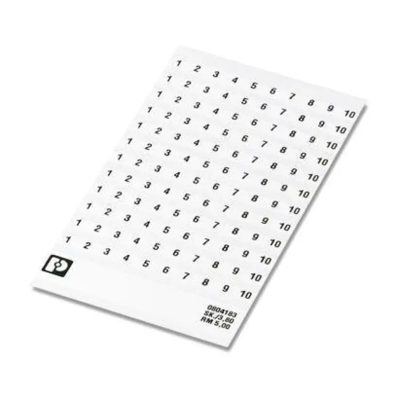 SK 3,8 REEL P5 WH CUS - Marker card