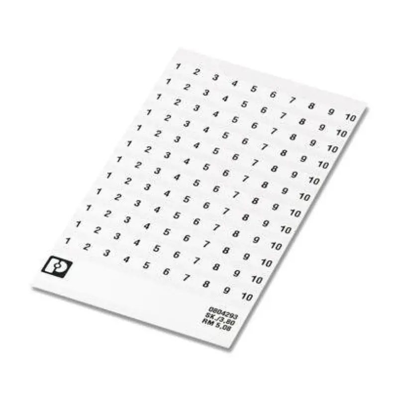 SK 3,8 REEL P4,15 WH CUS - Marker card