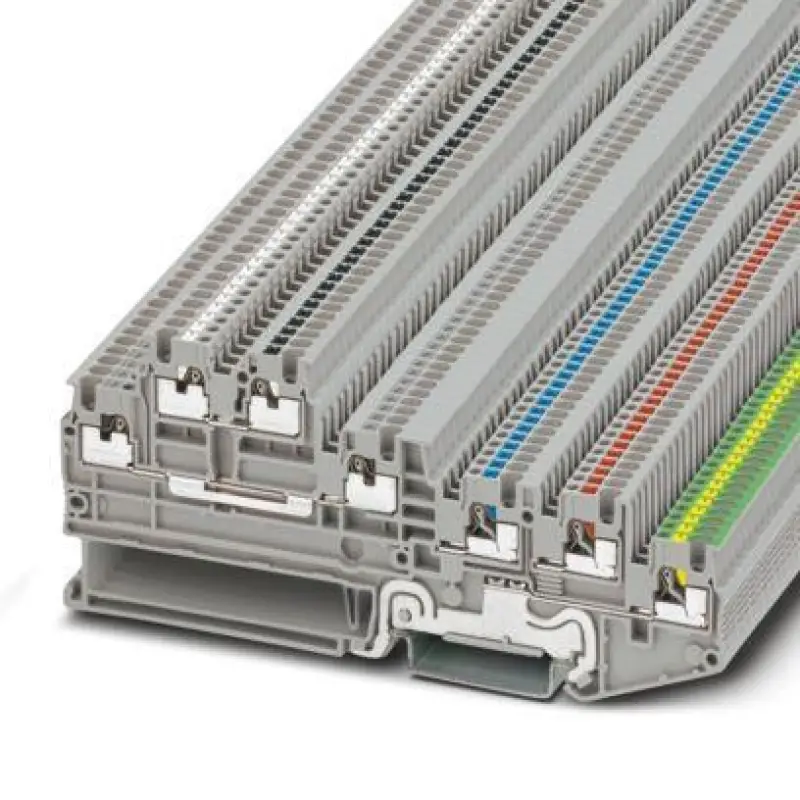 PTIO 1,5/S/5-PE/U-GY/O-WH-BK - Initiator/actuator terminal block