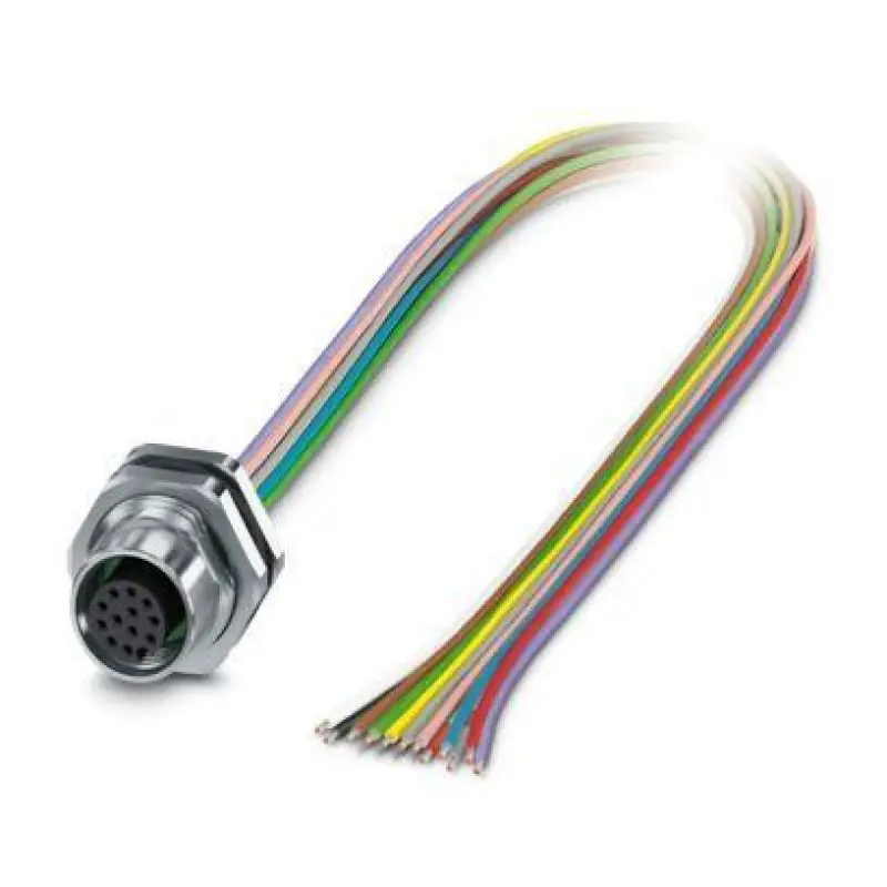 SACC-DSI-M12FS-8P-M16XL/0,5 - Device connector rear mounting