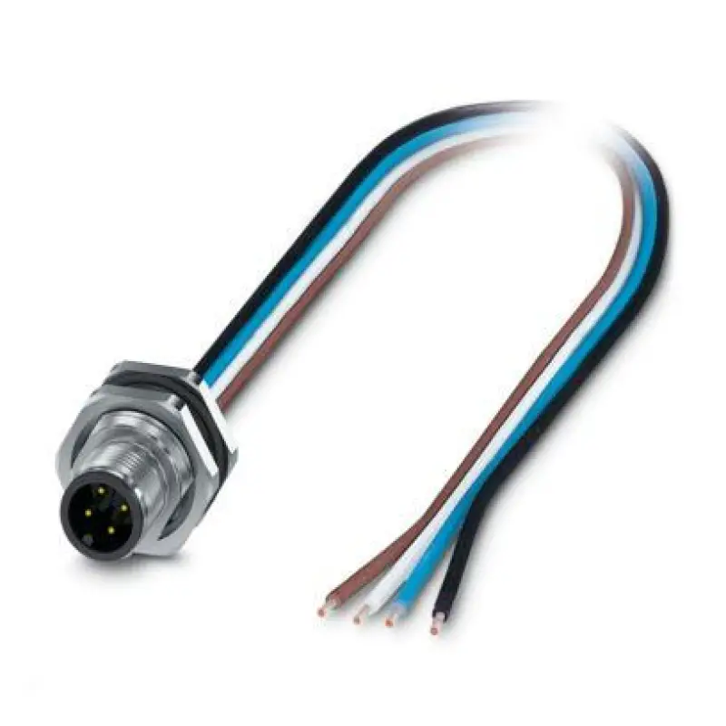 SACC-DSI-M12MS-4P-M16XL/0,5 - Device connector rear mounting