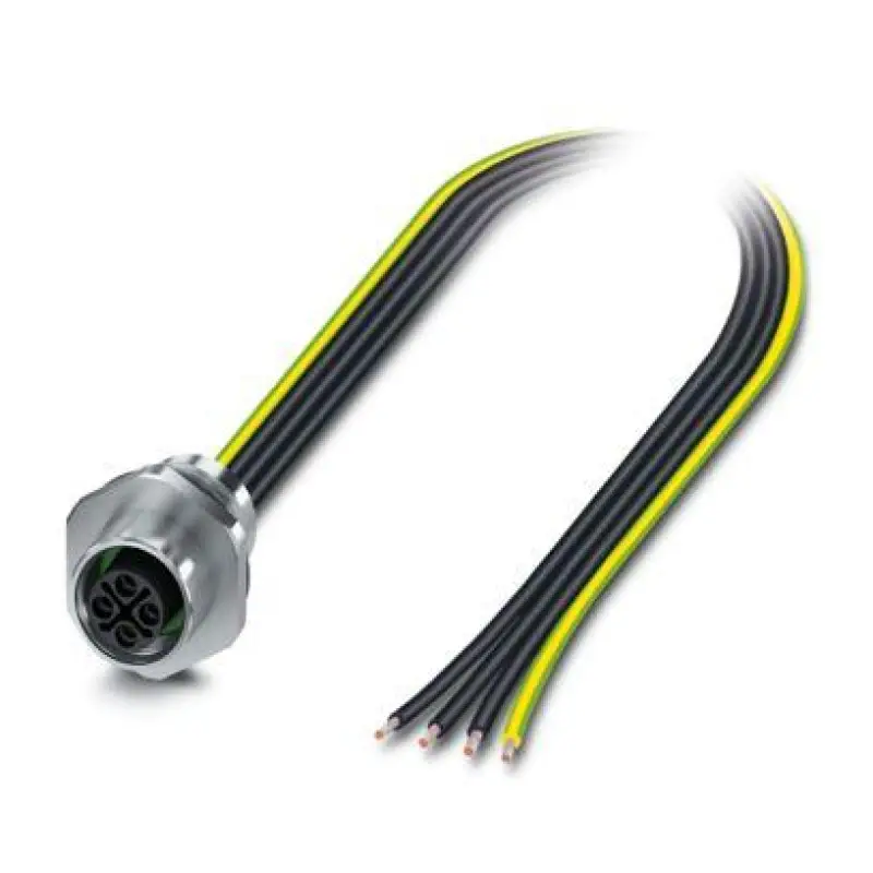 SACC-E-M12FSS-4P-M16XL/0,5 PE - Device connector front mounting