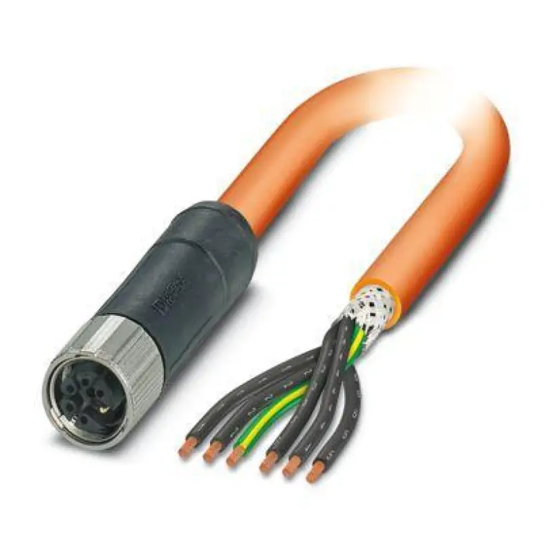 SAC-6P- 3,0-PVC/M12FSM PE SH - Power cable
